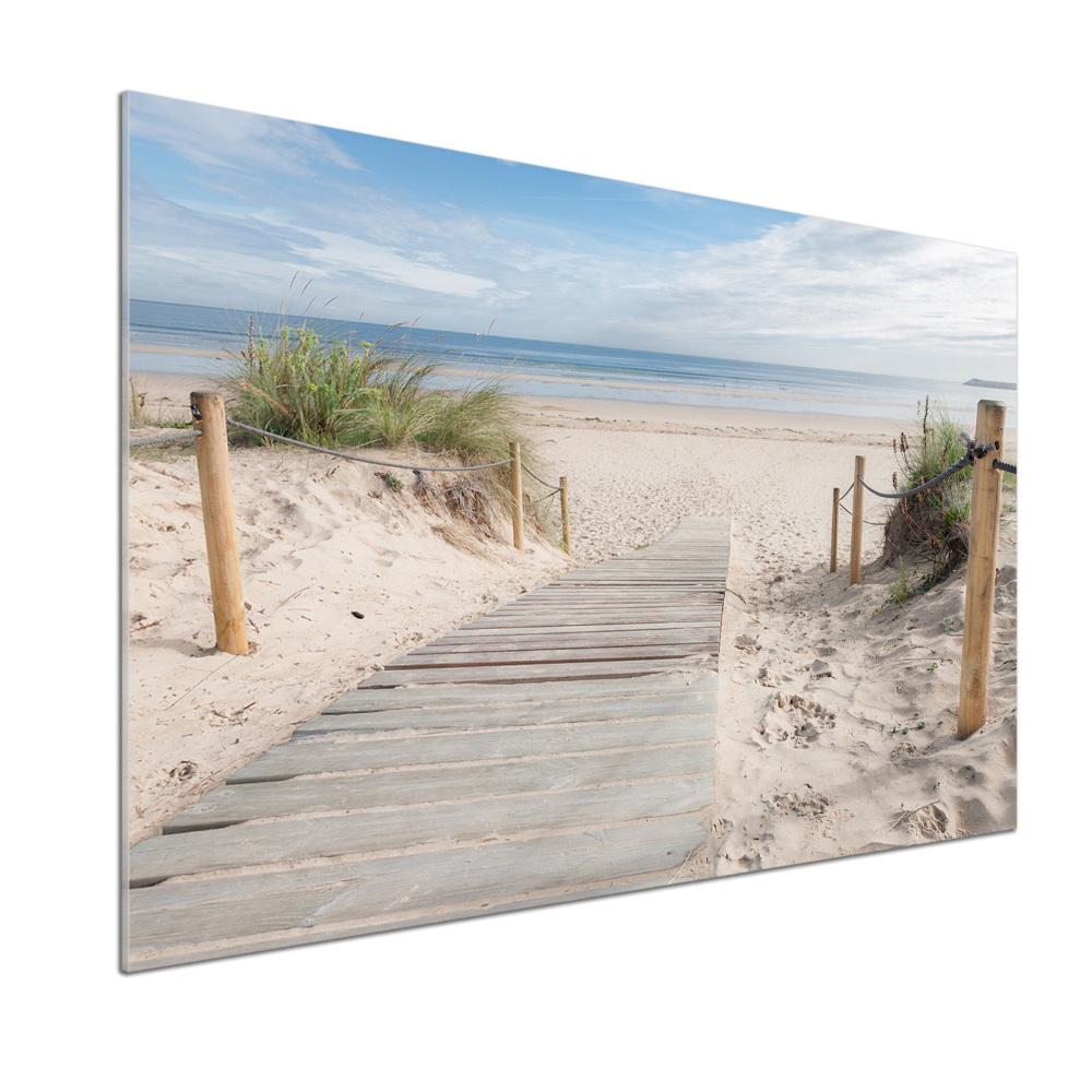 Panel szklany do kuchni Plaża