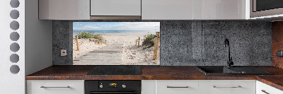 Panel szklany do kuchni Plaża