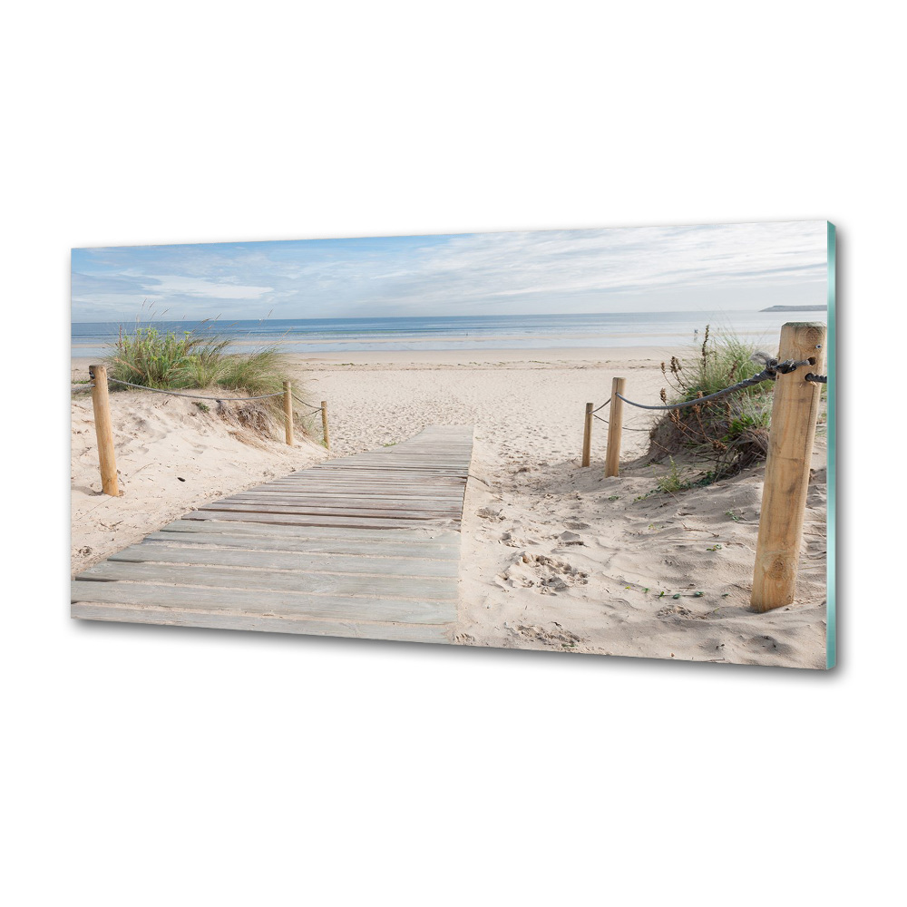 Panel szklany do kuchni Plaża