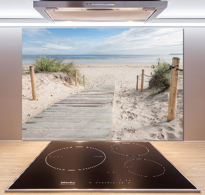 Panel szklany do kuchni Plaża