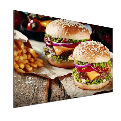 Panel dekor szkło Hamburgery