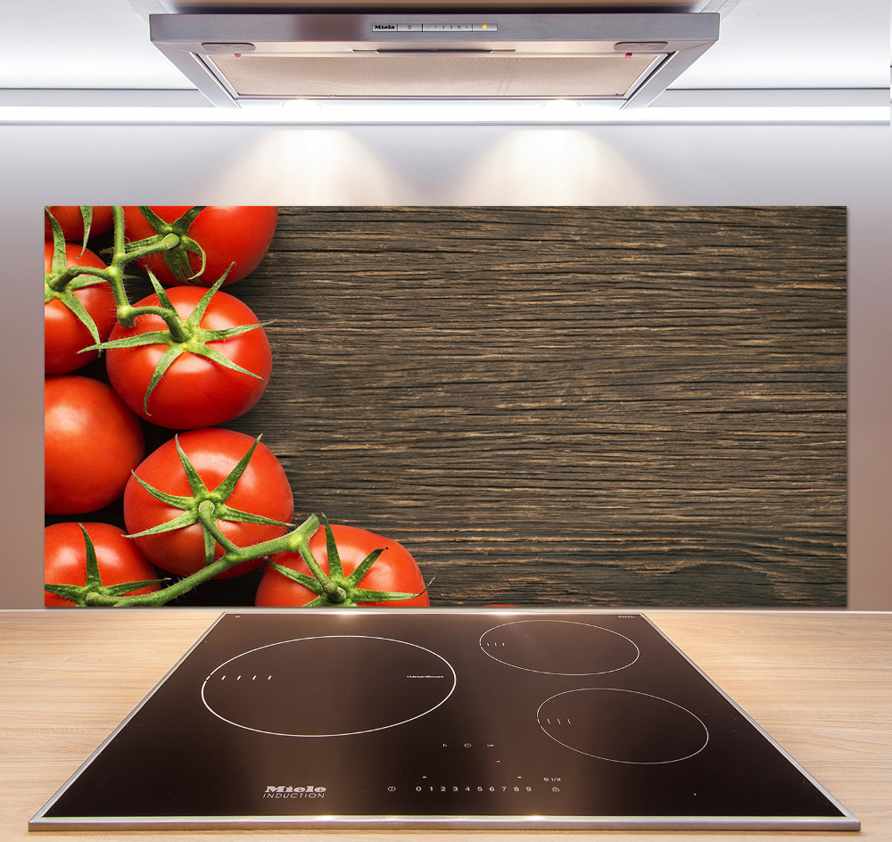 Panel lacobel Pomidory na drewnie