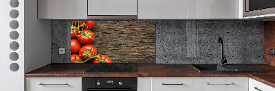 Panel lacobel Pomidory na drewnie
