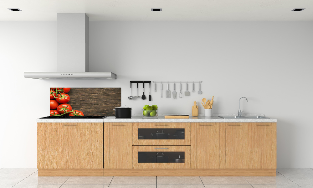 Panel lacobel Pomidory na drewnie