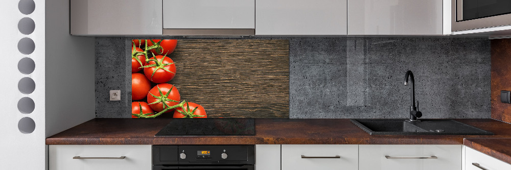 Panel lacobel Pomidory na drewnie