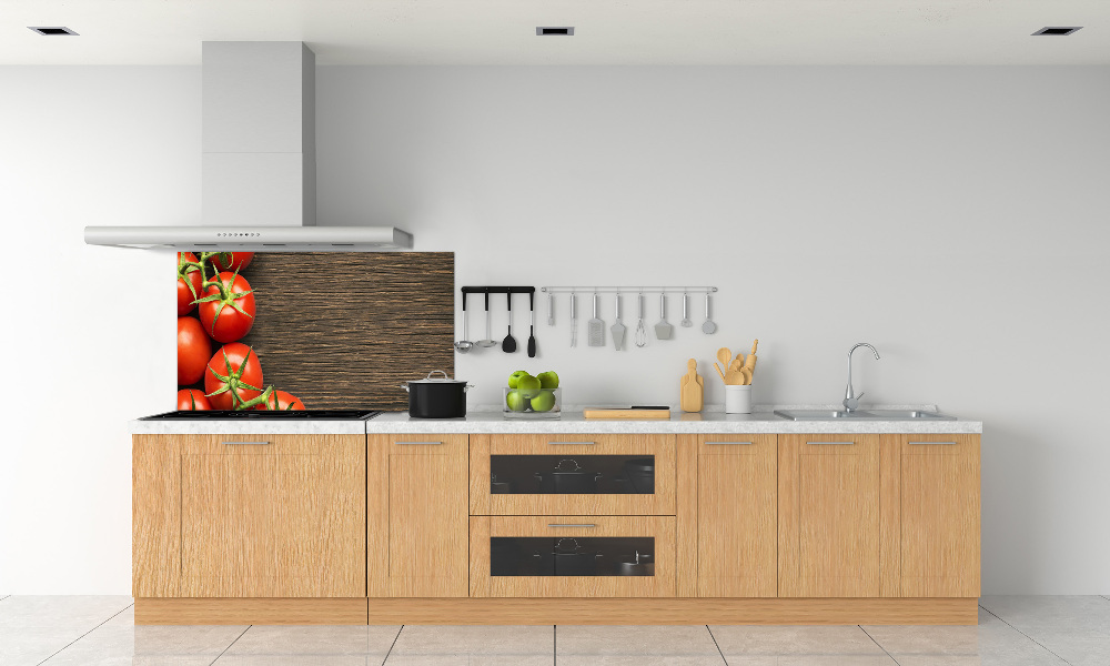 Panel lacobel Pomidory na drewnie