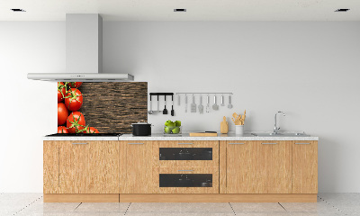 Panel lacobel Pomidory na drewnie