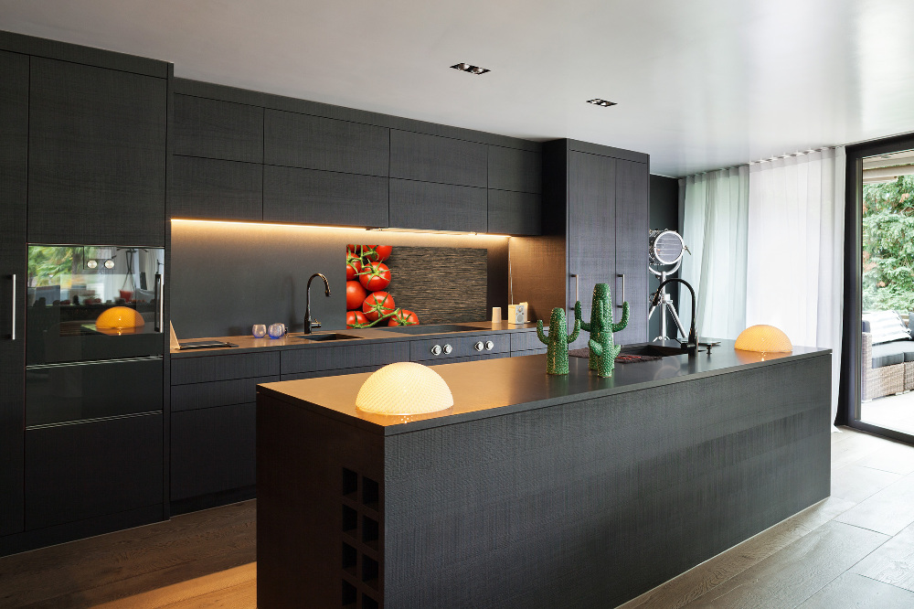 Panel lacobel Pomidory na drewnie