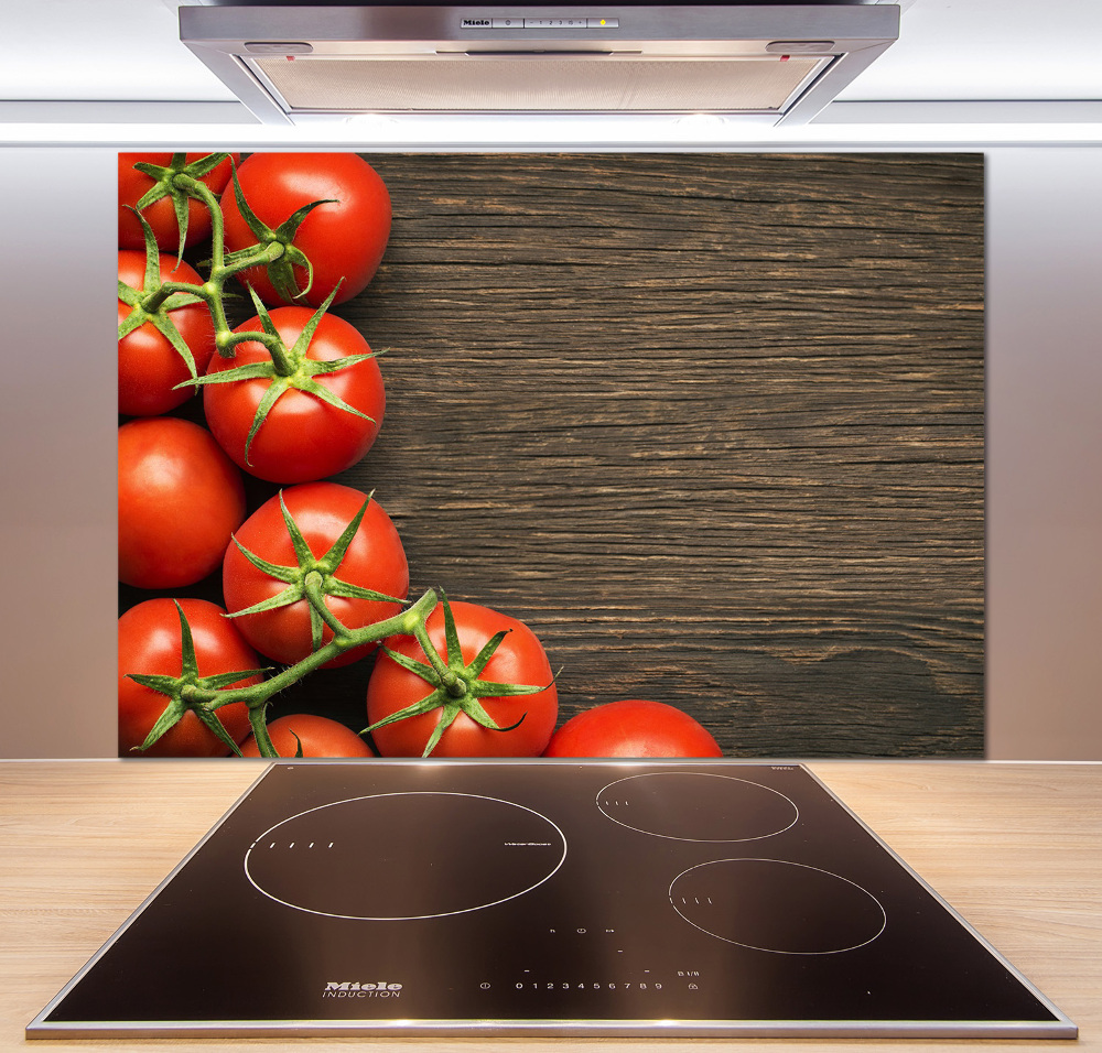 Panel lacobel Pomidory na drewnie