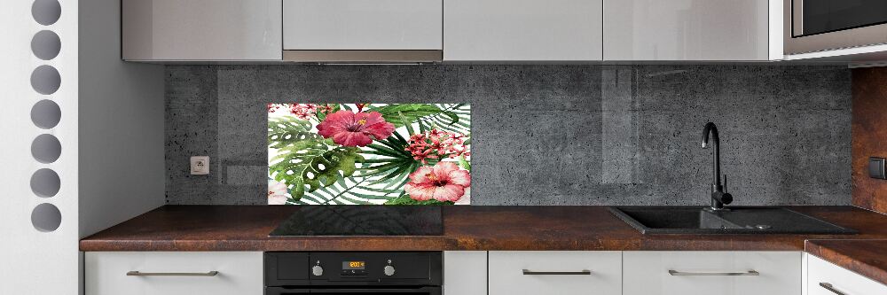 Panel do kuchni Tropikalne kwiaty