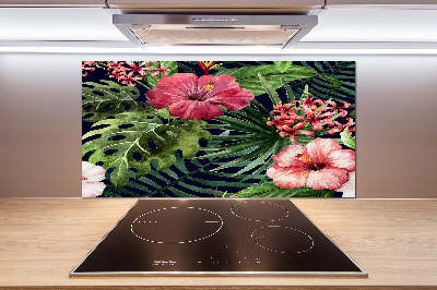 Panel do kuchni Tropikalne kwiaty