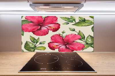 Panel do kuchni Różowy hibiskus
