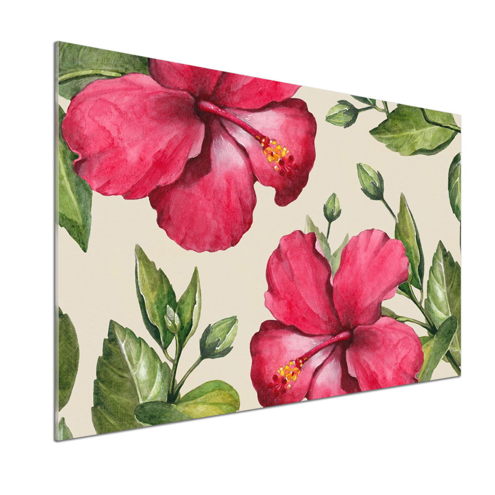 Panel do kuchni Różowy hibiskus