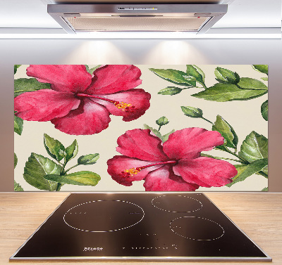 Panel do kuchni Różowy hibiskus