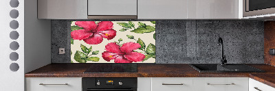 Panel do kuchni Różowy hibiskus