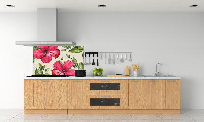 Panel do kuchni Różowy hibiskus