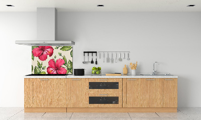 Panel do kuchni Różowy hibiskus