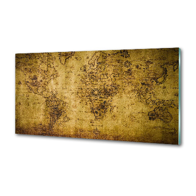 Panel do kuchni Stara mapa świata