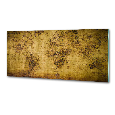 Panel do kuchni Stara mapa świata