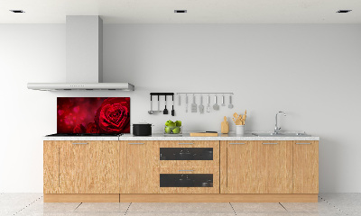 Panel lacobel Czerwona róża serca