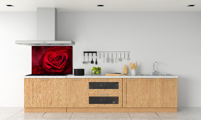 Panel lacobel Czerwona róża serca