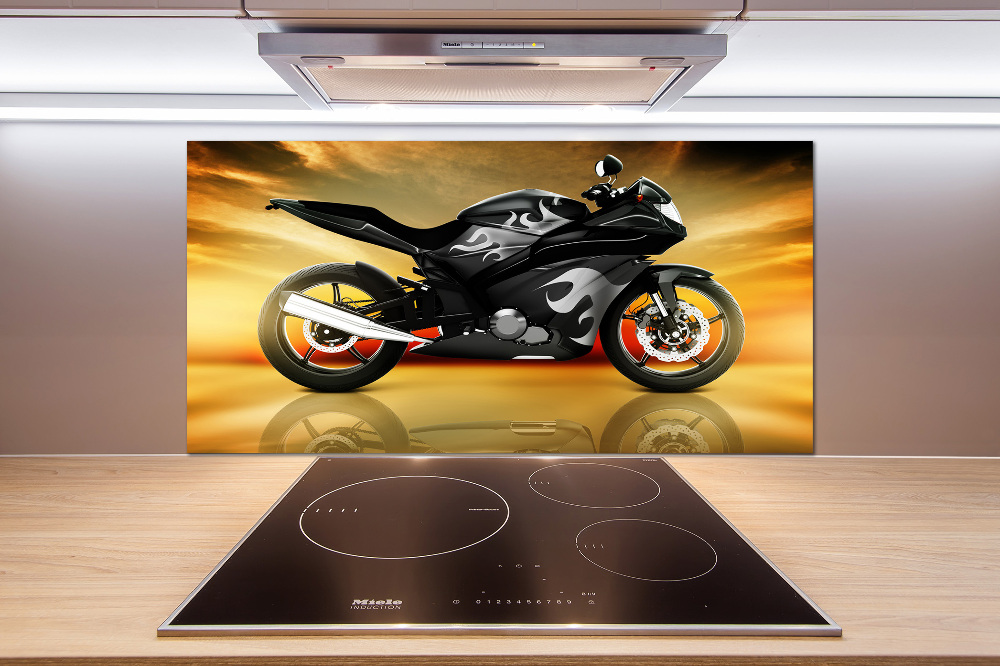 Panel między meble w kuchni Motocykl