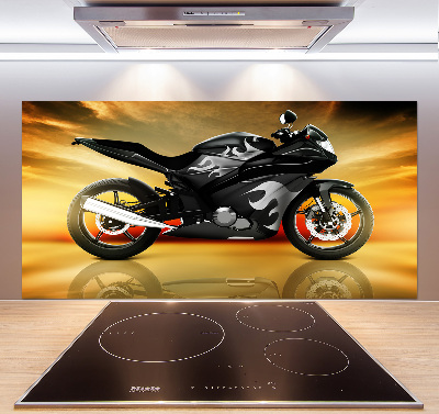 Panel między meble w kuchni Motocykl