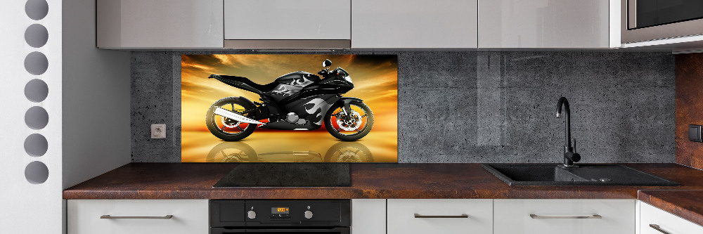 Panel między meble w kuchni Motocykl
