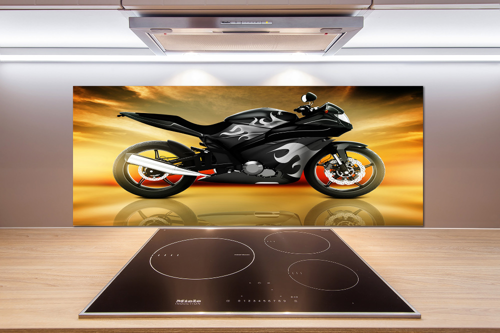 Panel między meble w kuchni Motocykl