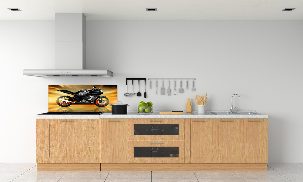 Panel między meble w kuchni Motocykl