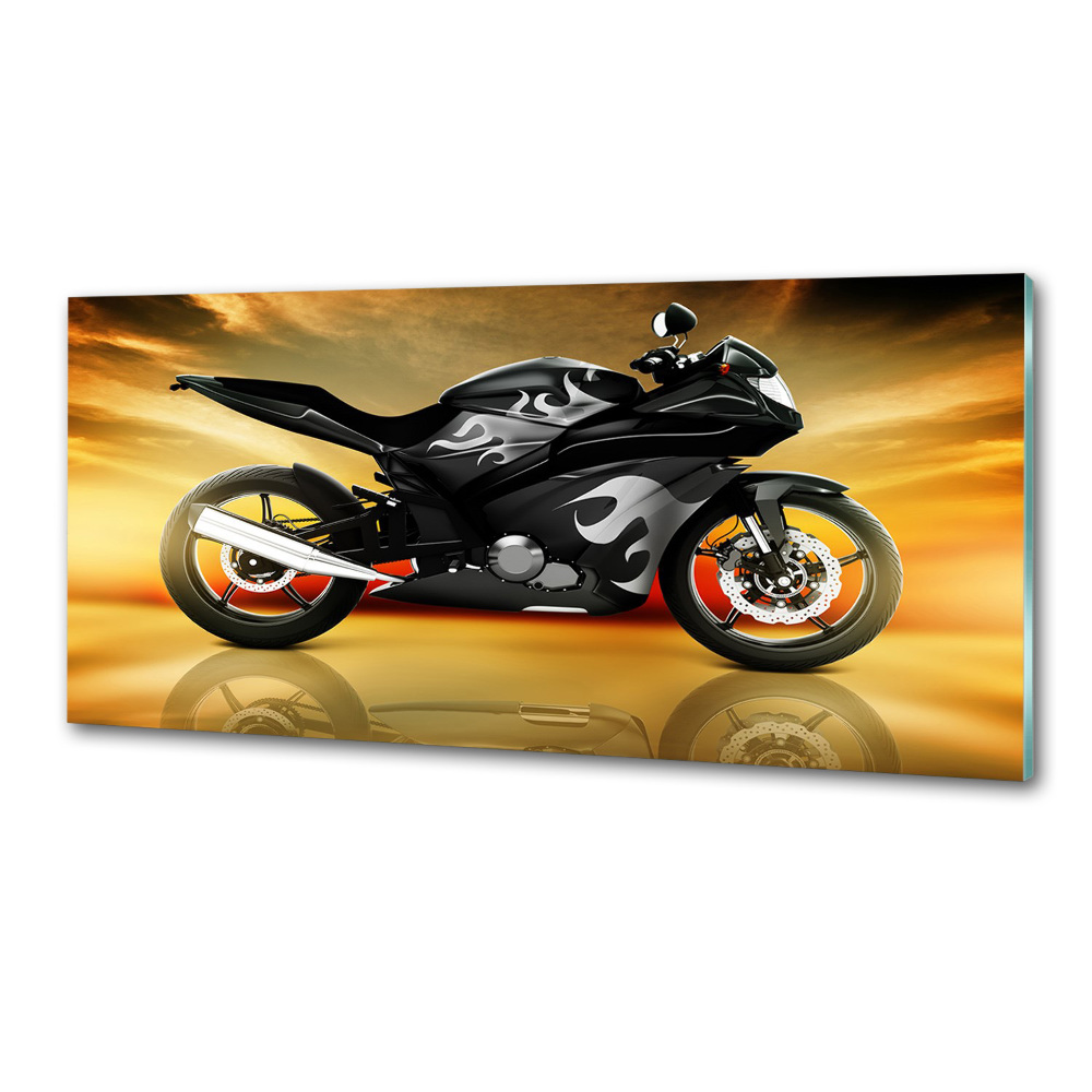 Panel między meble w kuchni Motocykl