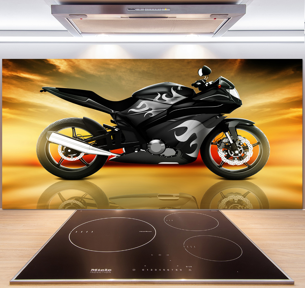 Panel między meble w kuchni Motocykl