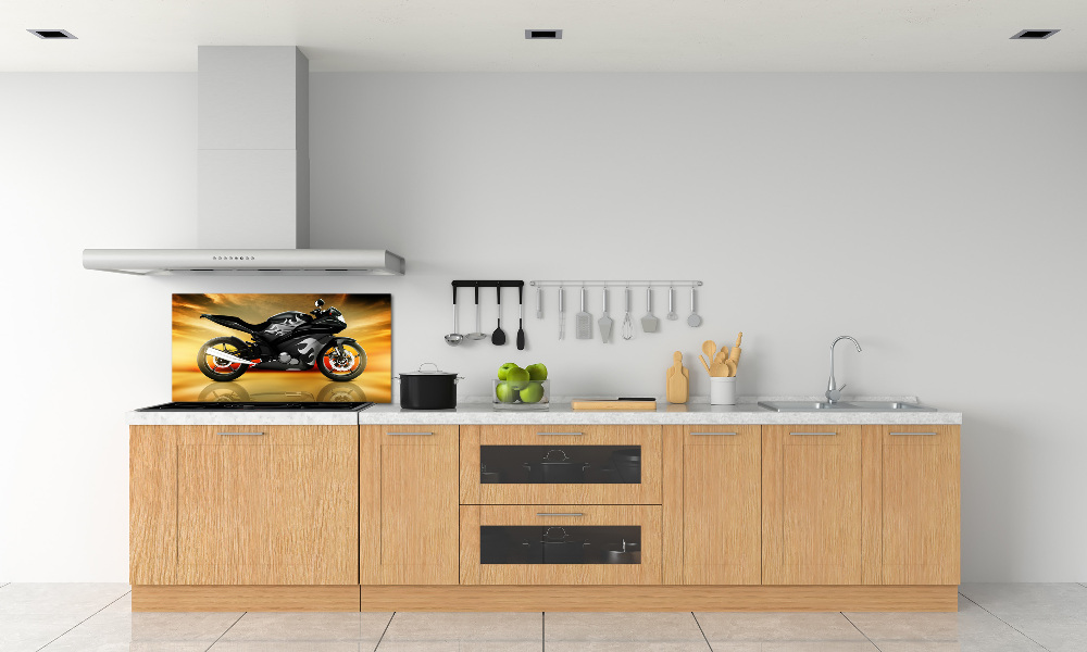 Panel między meble w kuchni Motocykl