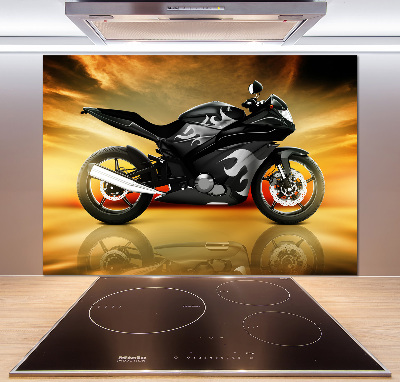 Panel między meble w kuchni Motocykl