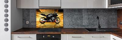 Panel między meble w kuchni Motocykl