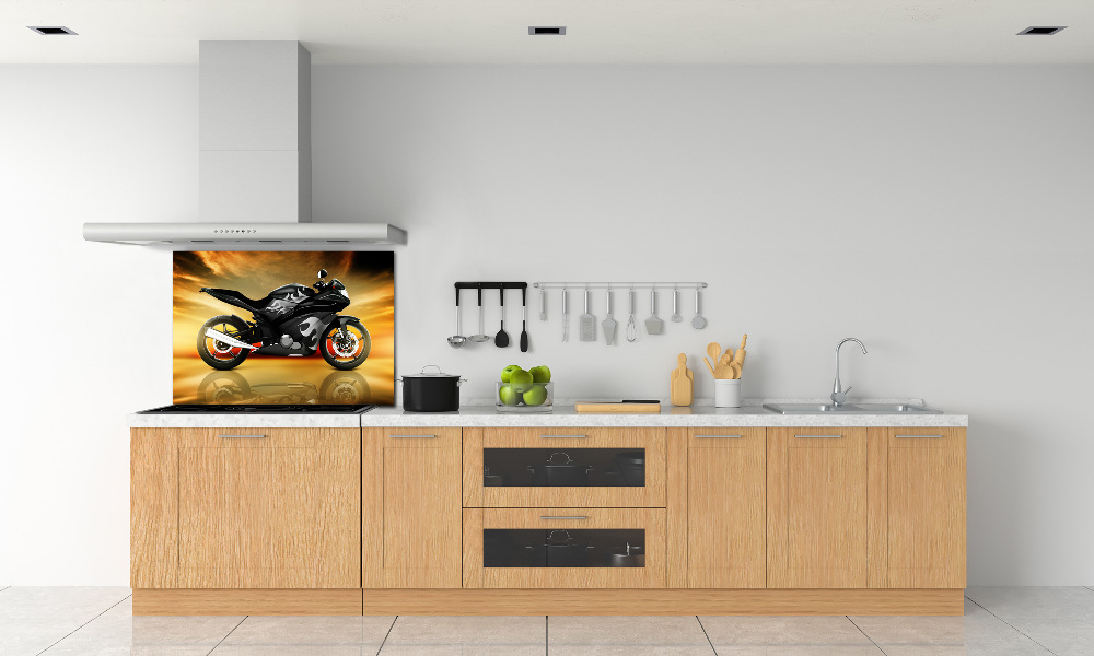 Panel między meble w kuchni Motocykl