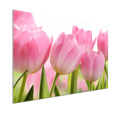 Panel do kuchni Różowe tulipany