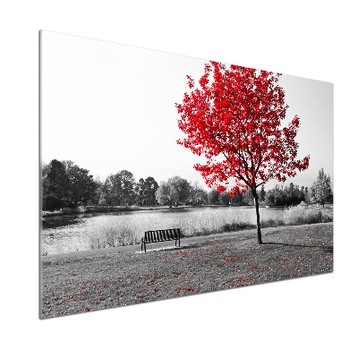 Panel do kuchni Czerwone drzewo