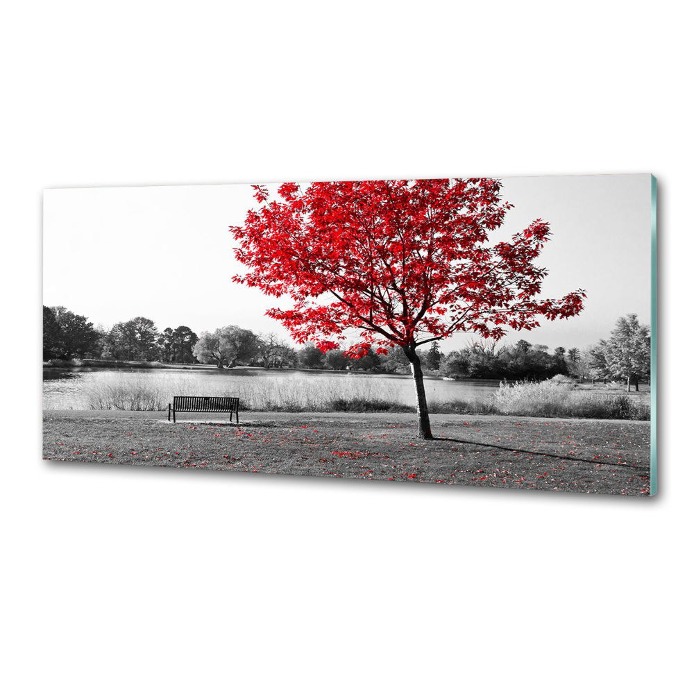 Panel do kuchni Czerwone drzewo