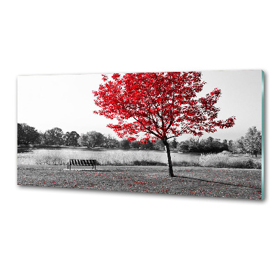 Panel do kuchni Czerwone drzewo