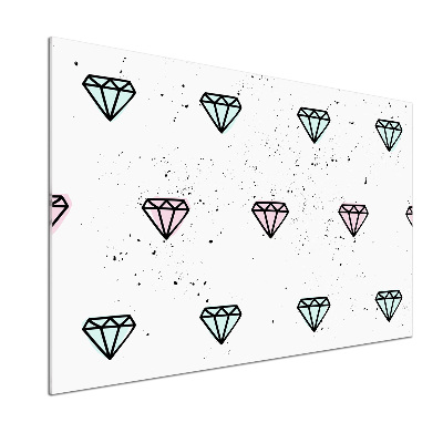 Panel między meble w kuchni Diamenty
