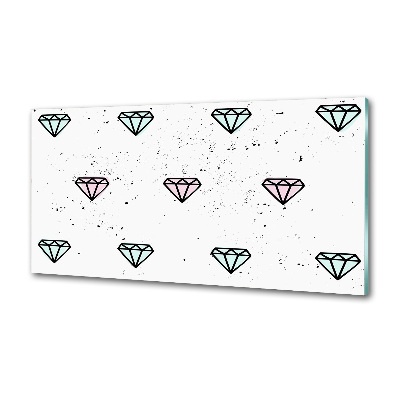 Panel między meble w kuchni Diamenty
