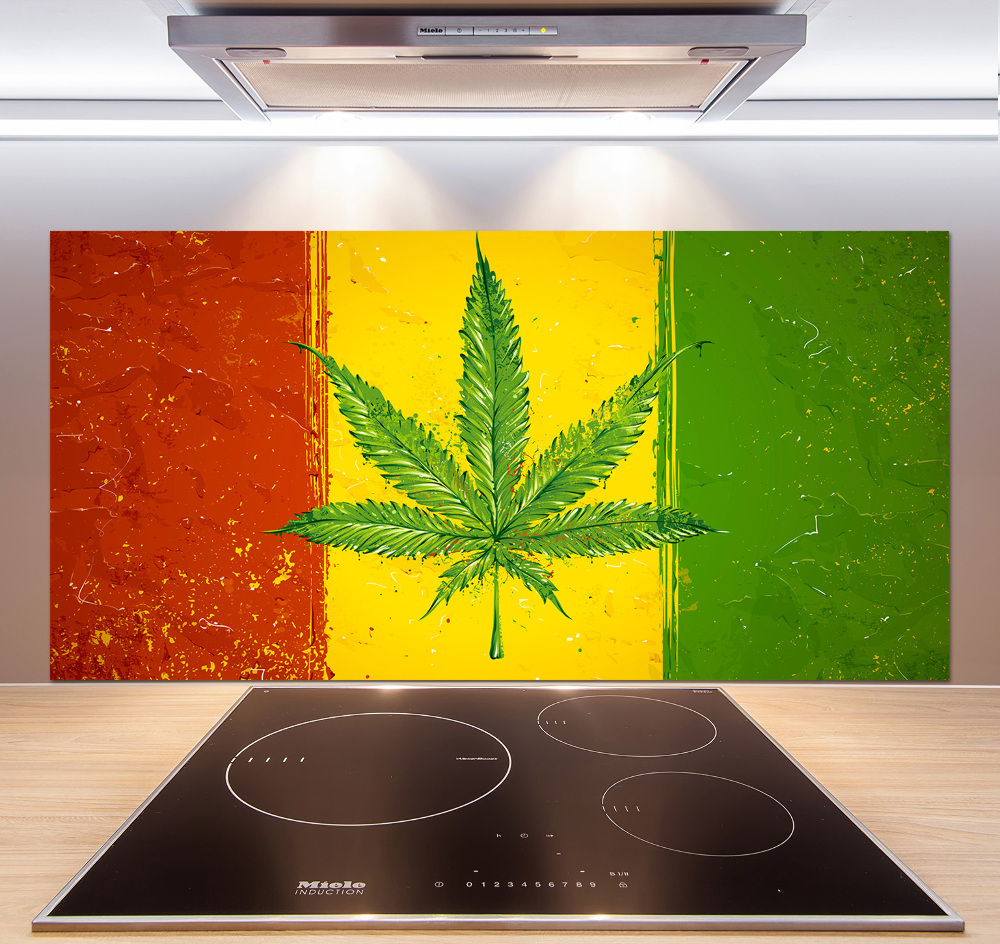 Panel dekor szkło Rasta flaga