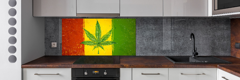 Panel dekor szkło Rasta flaga