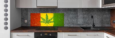 Panel dekor szkło Rasta flaga