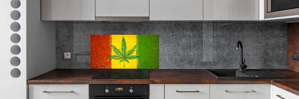 Panel dekor szkło Rasta flaga