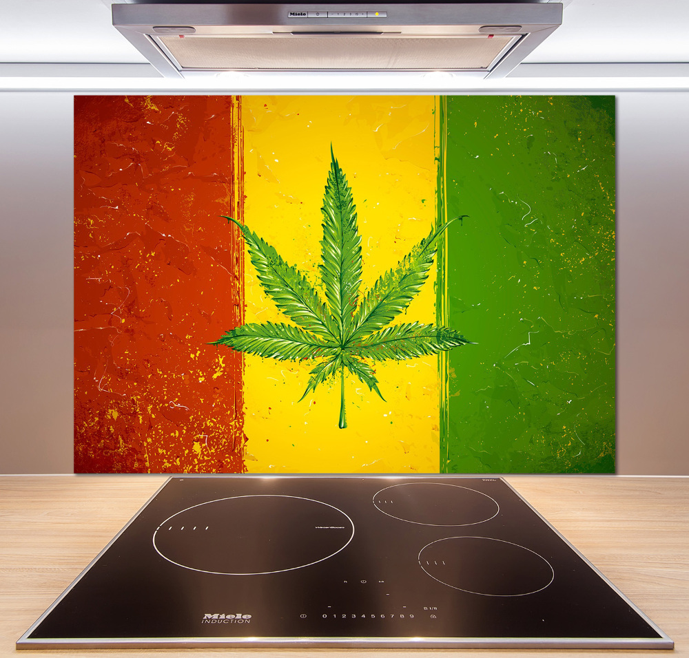 Panel dekor szkło Rasta flaga