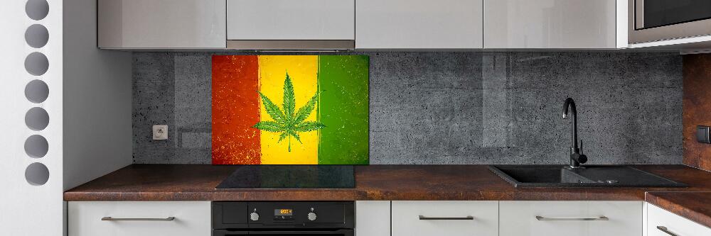 Panel dekor szkło Rasta flaga