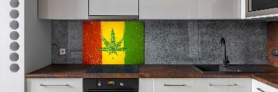Panel dekor szkło Rasta flaga