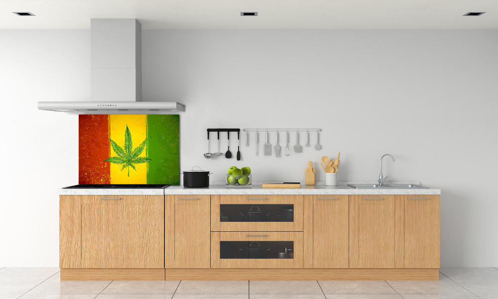 Panel dekor szkło Rasta flaga